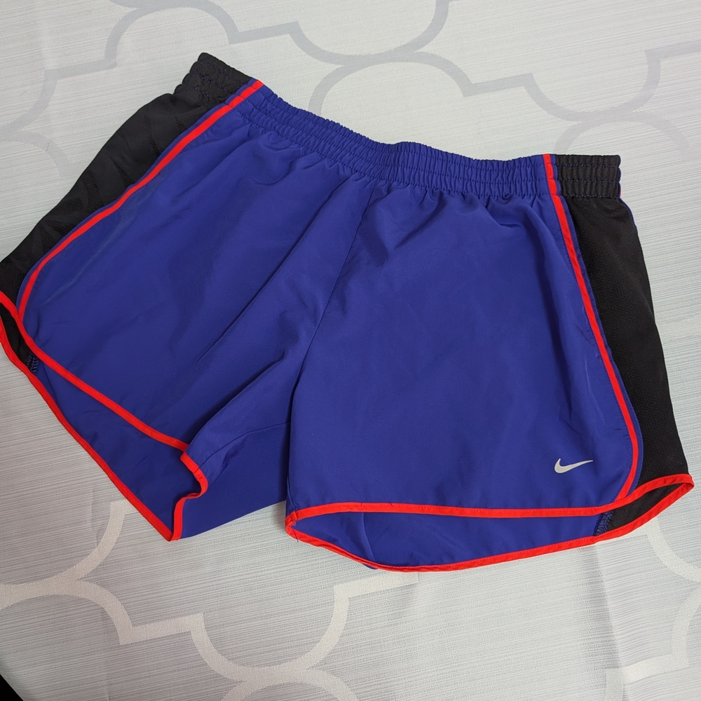 Nike Blue Athletic Shorts with Red Trim